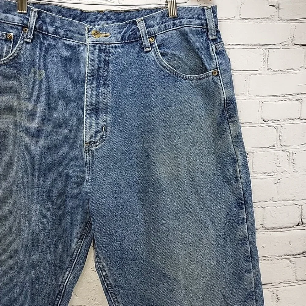 Carhartt Jeans B172 Mens Sz 40 X 30 Flannel Lined‎ Relaxed Fit Straight Flawed